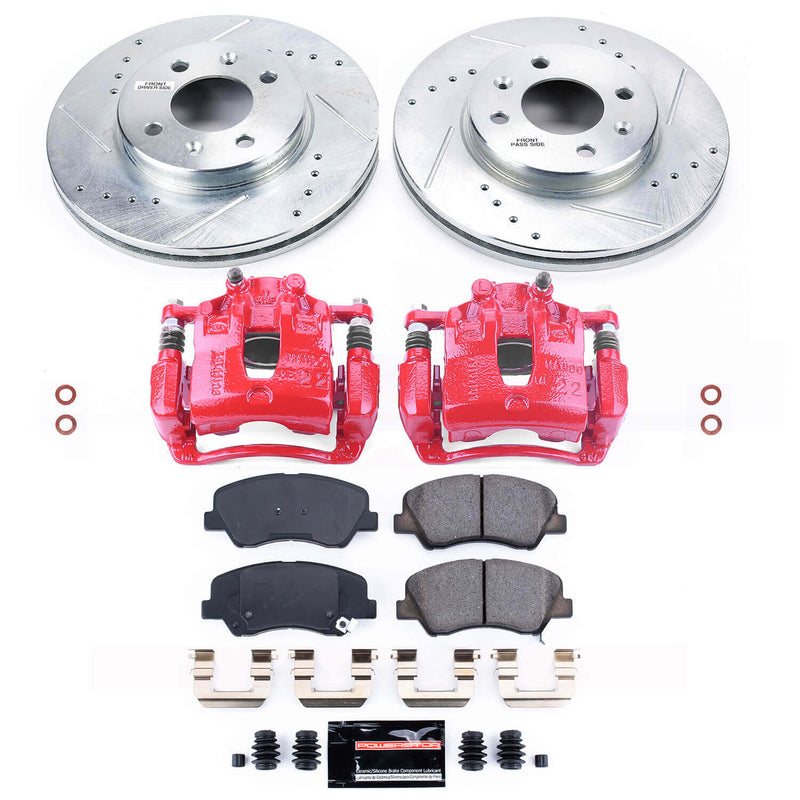 Power Stop KC6508 Z23 Evolution Sport Front Brake Kit for 2012 Hyundai Accent Rear Disc product image