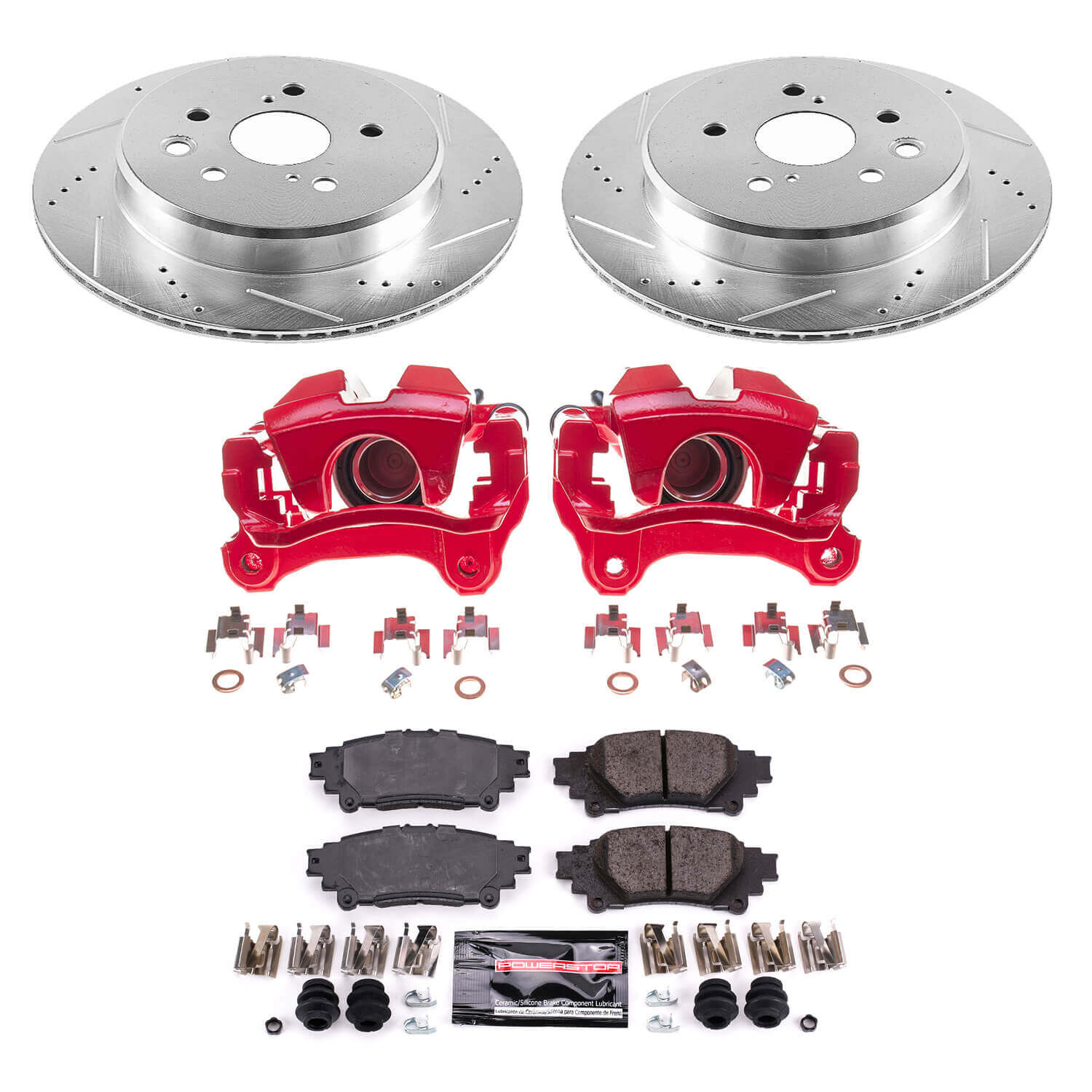 Power Stop KC6514 Z23 Evolution Sport Performance Pad And Rotor Kit With Calipers for 2018-2019 Lexus GS300 product image