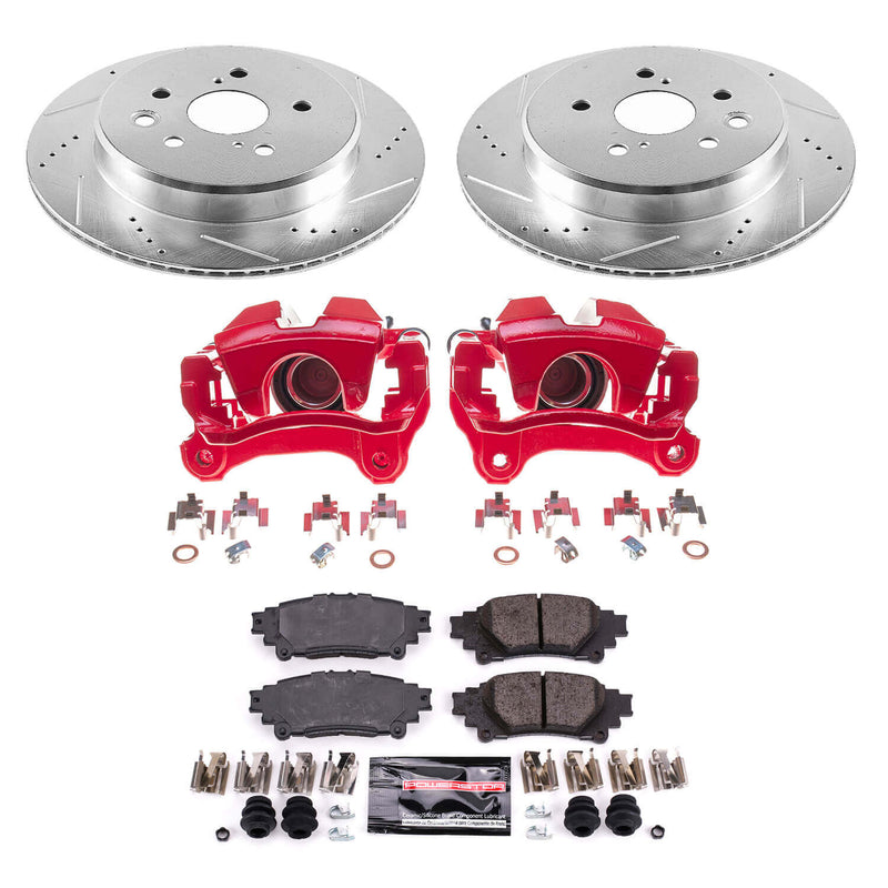 Power Stop KC6514 Z23 Evolution Sport Performance Pad And Rotor Kit With Calipers for 2018-2019 Lexus GS300 product image