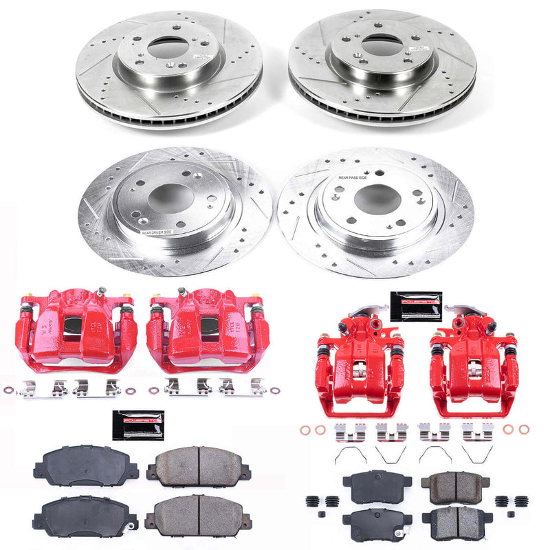 Power Stop KC6516 Z23 Evolution Sport Performance Pad And Rotor Kit With Calipers for 2013 Honda Accord EX, EX-L, Sport product image