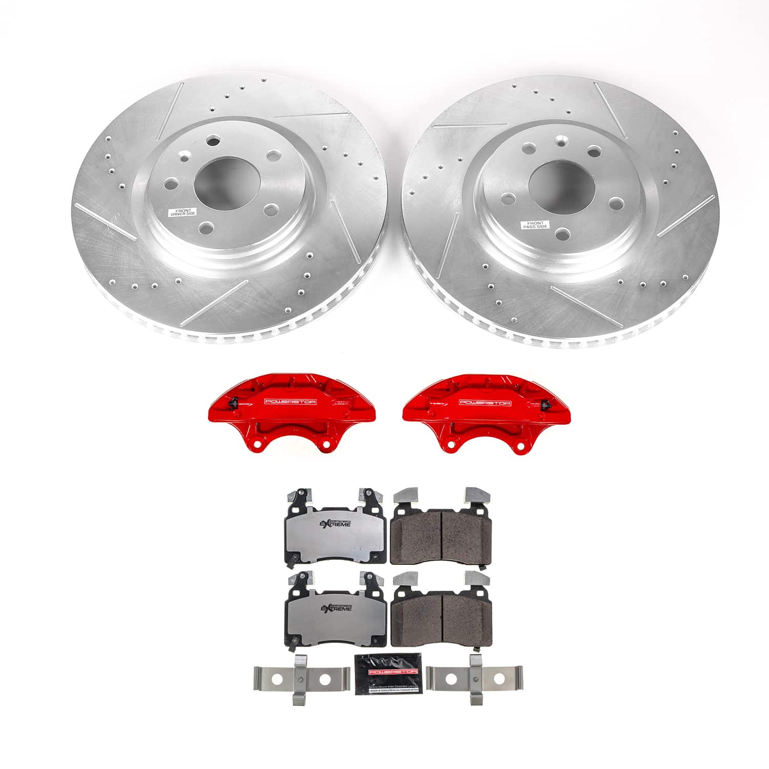 Power Stop KC6534-26 - Front Z26 Extreme Street Warrior 1-Click Pad And Rotor Kit With Calipers vehicle fitment brake part