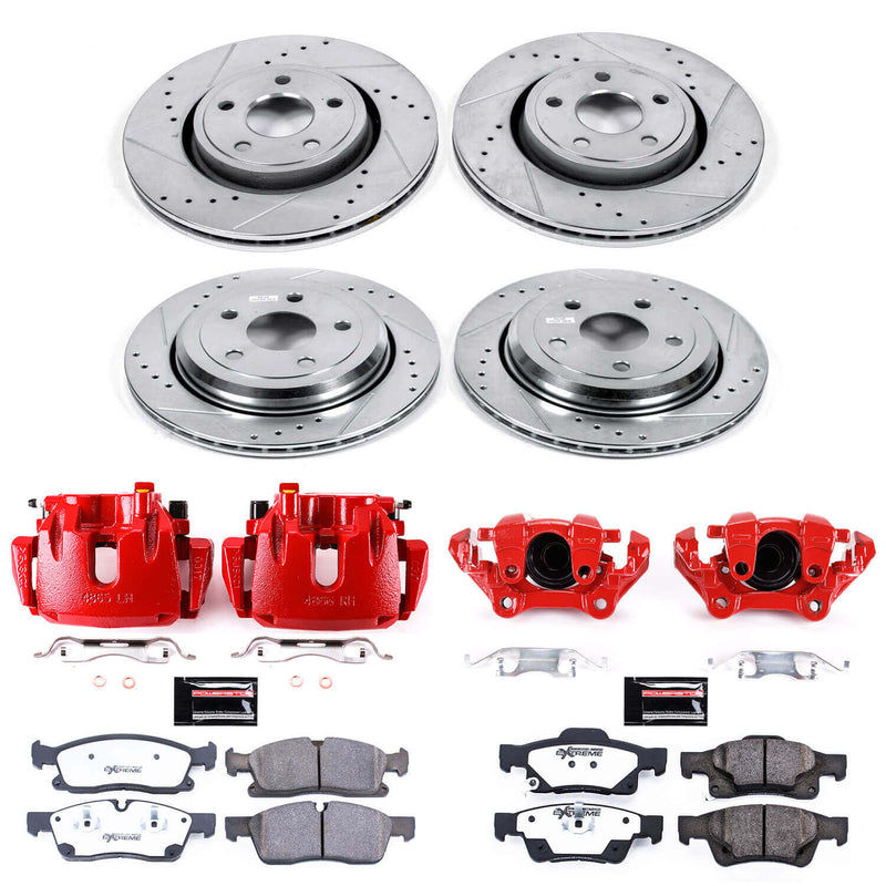 Power Stop KC6537-36 Z36 Extreme Performance Truck And Tow 1-Click Pad And Rotor Kit With Calipers for 2013 Jeep Grand Cherokee Laredo, Limited, Overland product image