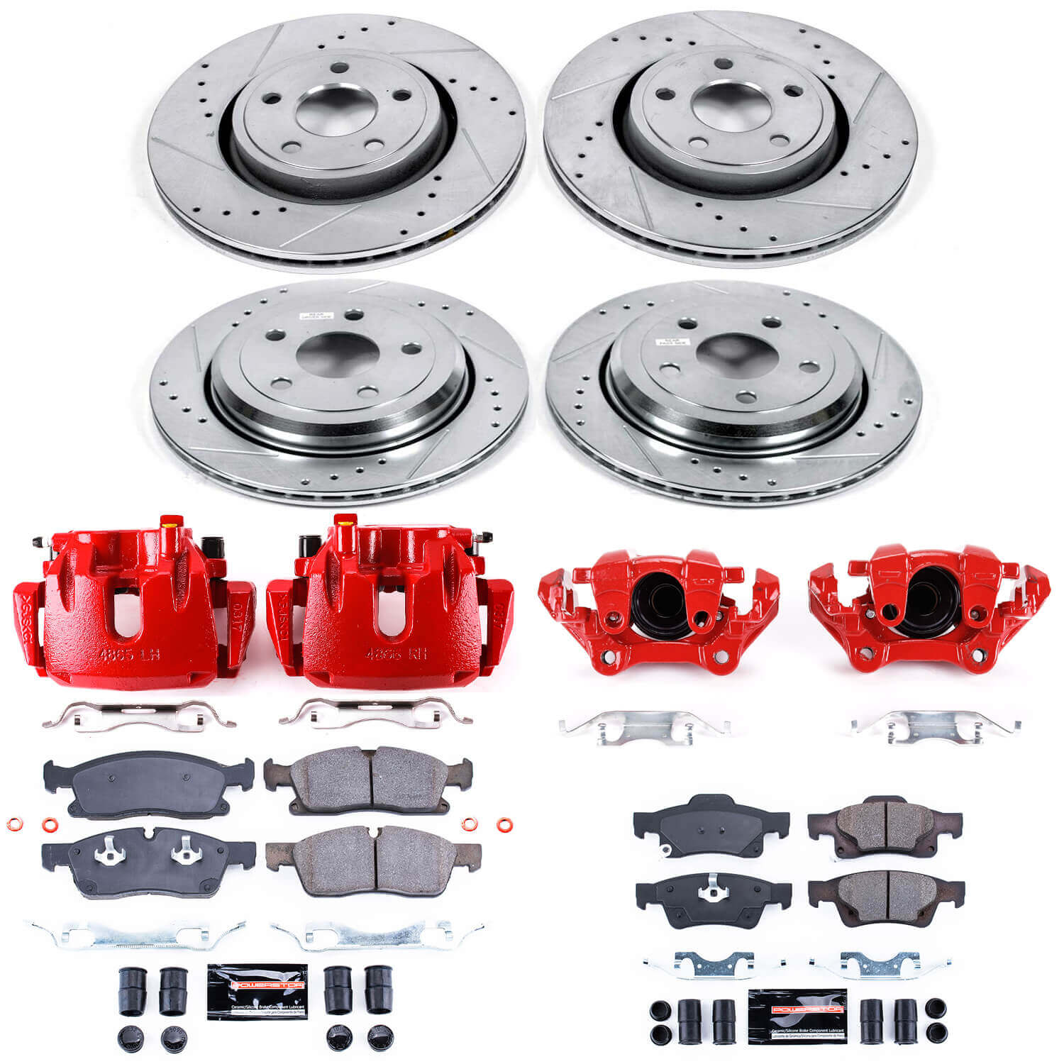 Power Stop KC6537 Z23 Evolution Sport Front And Rear Brake Kit for 2013 Jeep Grand Cherokee Laredo, Limited, Overland product image