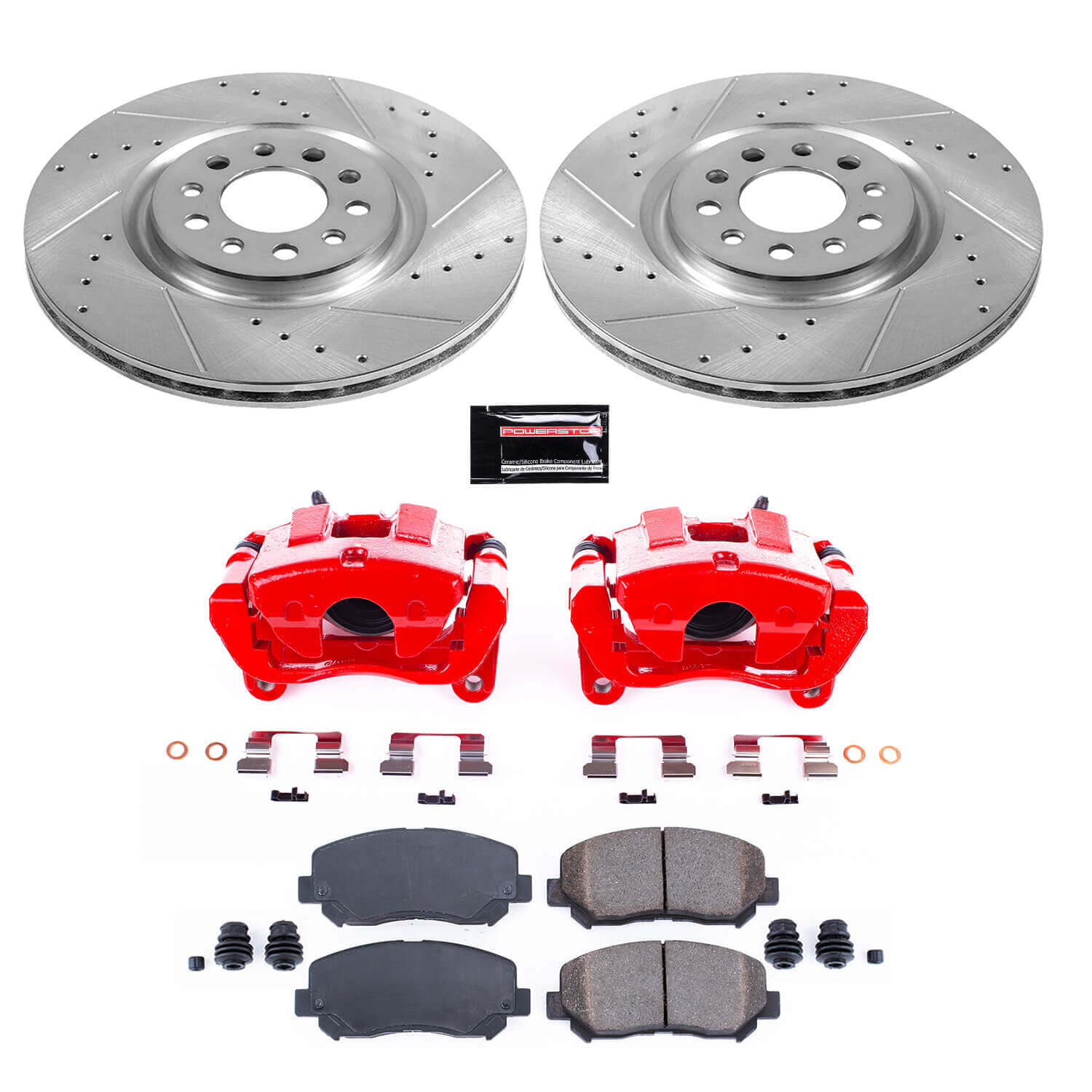 Power Stop KC6538 Z23 Evolution Sport Performance Pad And Rotor Kit With Calipers for 2015-2017 Chrysler 200 product image