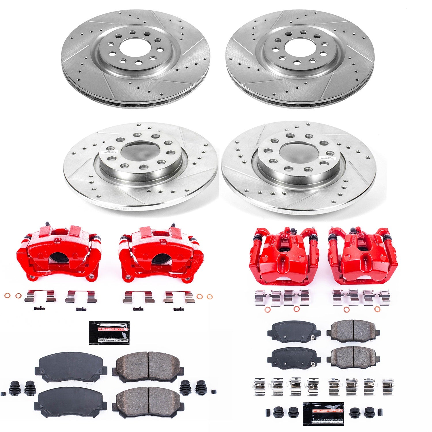 Power Stop KC6539 Z23 Evolution Sport Performance Pad And Rotor Kit With Calipers for 2015-2017 Chrysler 200 product image