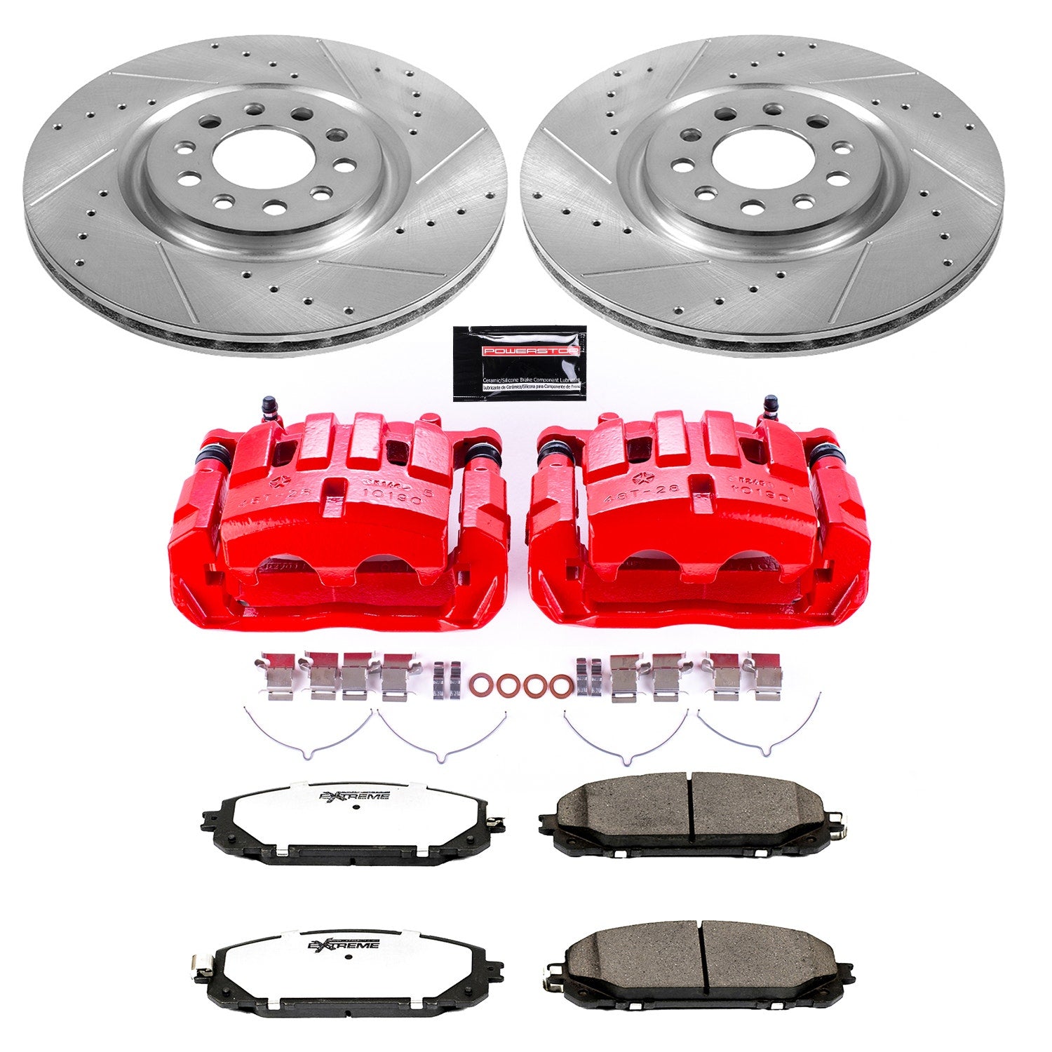 Power Stop KC6540-36 Z36 Extreme Performance Truck And Tow 1-Click Pad And Rotor Kit With Calipers for 2014-2015 Jeep Cherokee product image