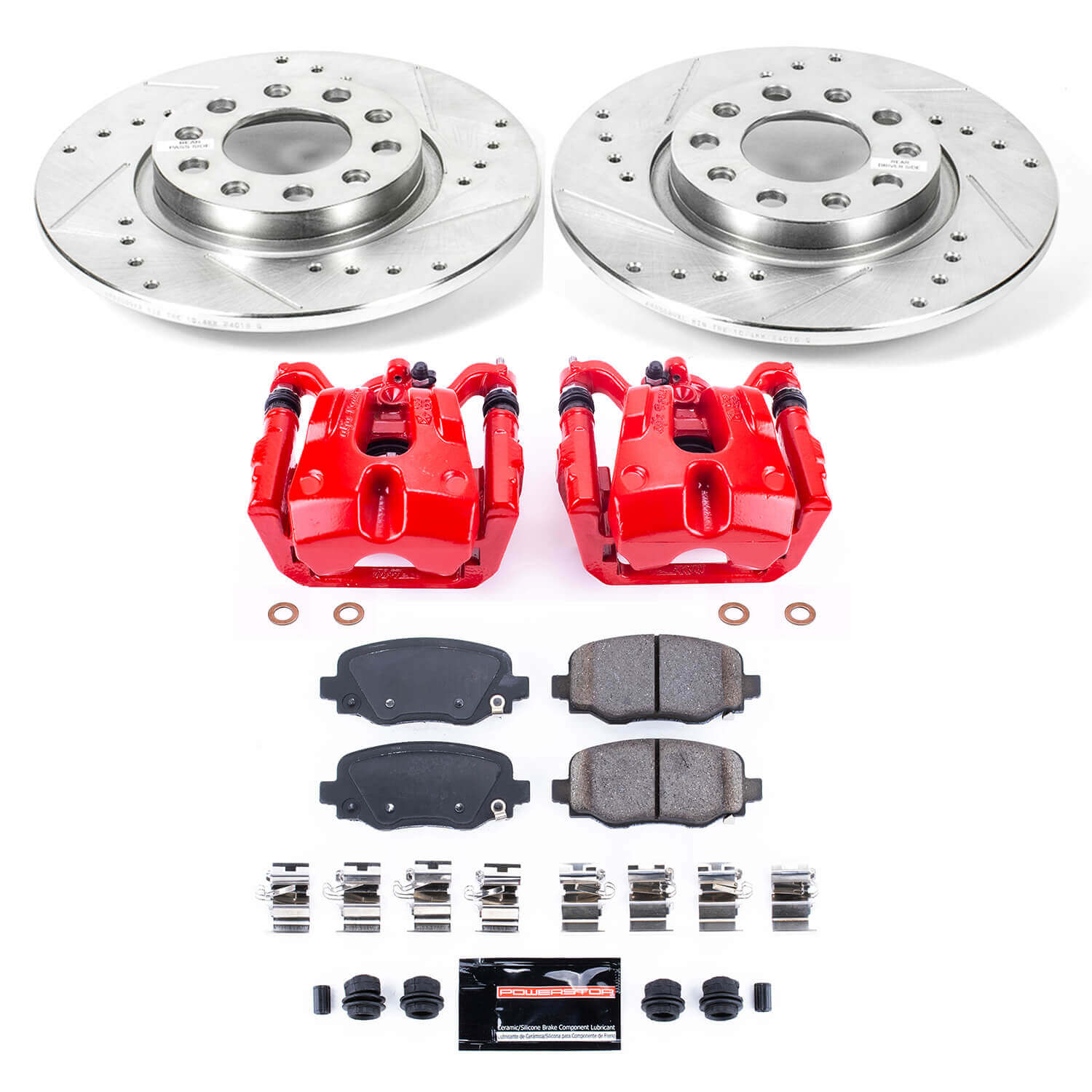 Power Stop KC6543 Z23 Evolution Sport Performance Pad And Rotor Kit With Calipers for 2015-2017 Chrysler 200 product image