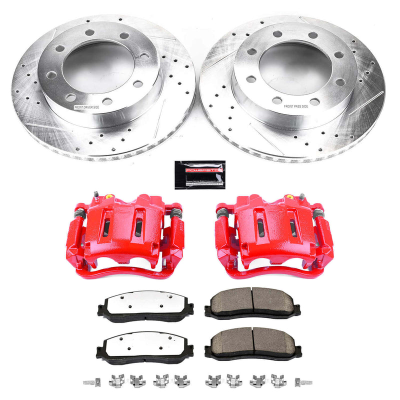 Power Stop KC6545-36 Z36 Extreme Performance Truck And Tow 1-Click Brake Kit With Calipers (Front) for 2012 Ford F-250 Super Duty 4 product image