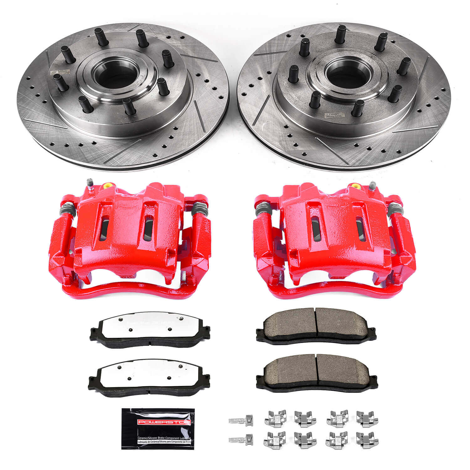 Power Stop KC6550-36 Z36 Extreme Performance Truck And Tow 1-Click Brake Kit With Calipers (Front) for 2012 Ford F-250 Super Duty product image