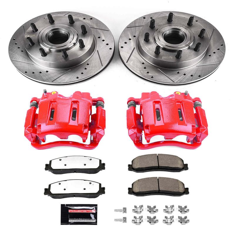 Power Stop KC6550-36 Z36 Extreme Performance Truck And Tow 1-Click Brake Kit With Calipers (Front) for 2012 Ford F-250 Super Duty product image
