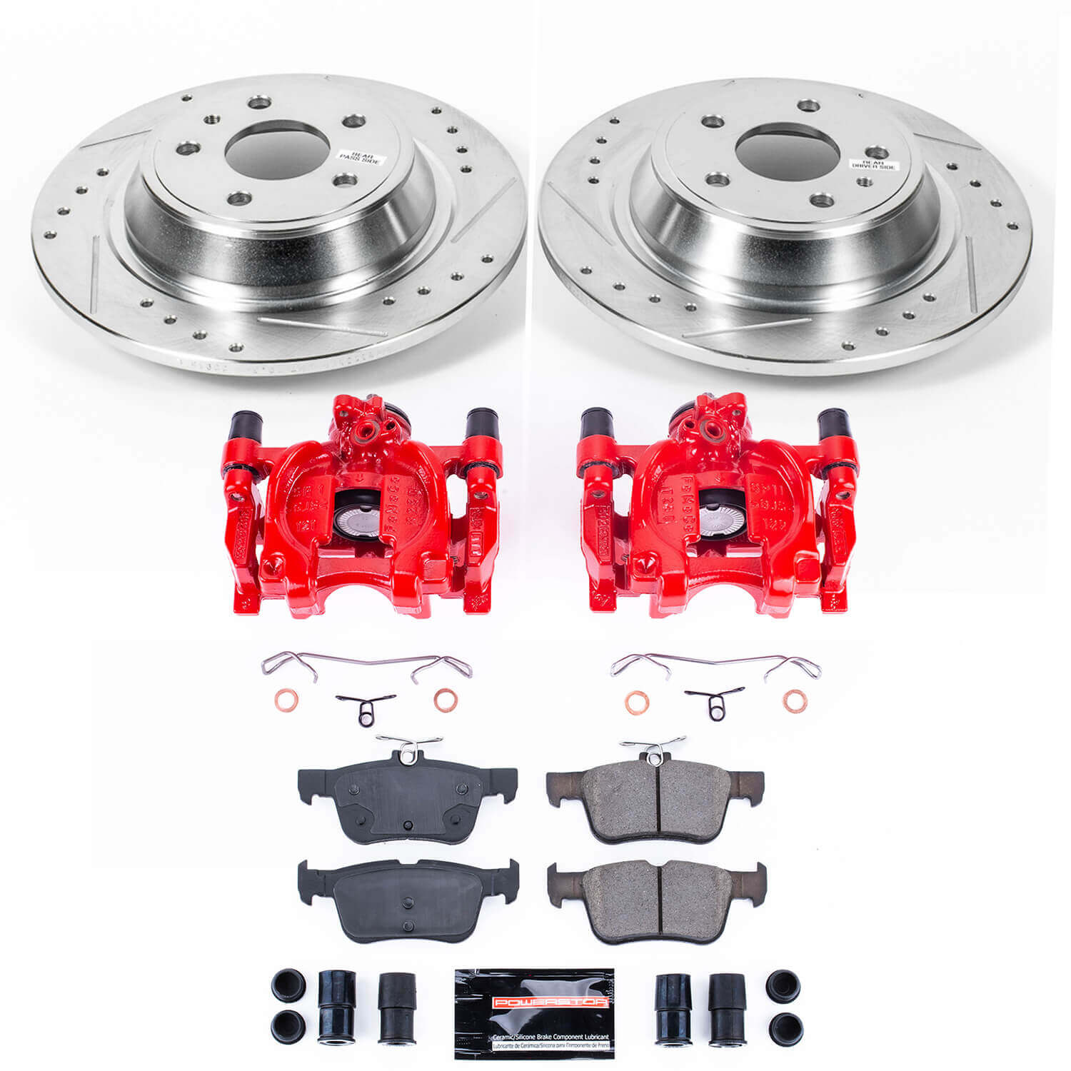 Power Stop KC6559A Z23 Evolution Sport Performance Pad And Rotor Kit With Calipers for 2013 Ford Fusion S, SE, SE Hybrid, Titanium, Titanium Hybrid product image