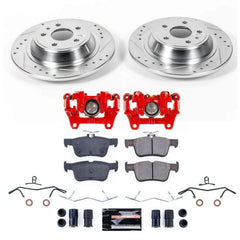 Power Stop KC6559B - Rear Z23 Evolution Sport Performance 1-Click Pad And Rotor Kit With Calipers vehicle fitment brake part
