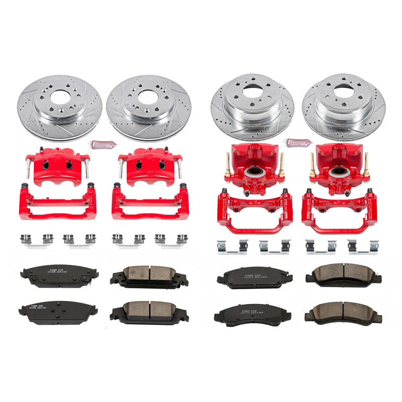 Power Stop KC6560 Z23 Evolution Sport Performance 1-Click Brake Kit With Calipers (Front And Rear) for 2014-2020 Cadillac Escalade product image