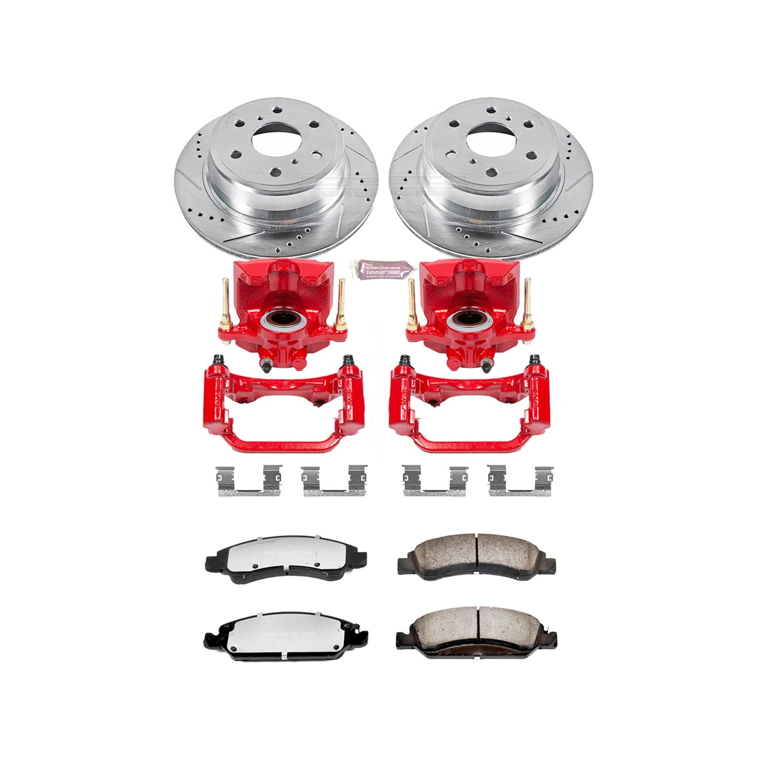Power Stop KC6562-36 Z36 Extreme Performance Truck And Tow 1-Click Brake Kit With Calipers (Rear) for 2014-2020 Cadillac Escalade product image