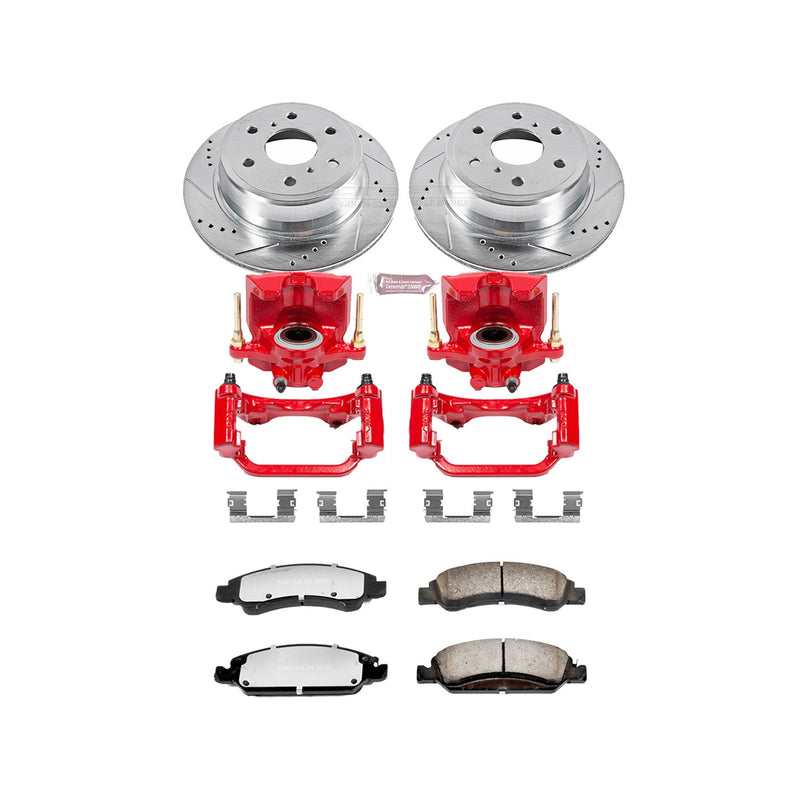 Power Stop KC6562-36 Z36 Extreme Performance Truck And Tow 1-Click Brake Kit With Calipers (Rear) for 2014-2020 Cadillac Escalade product image