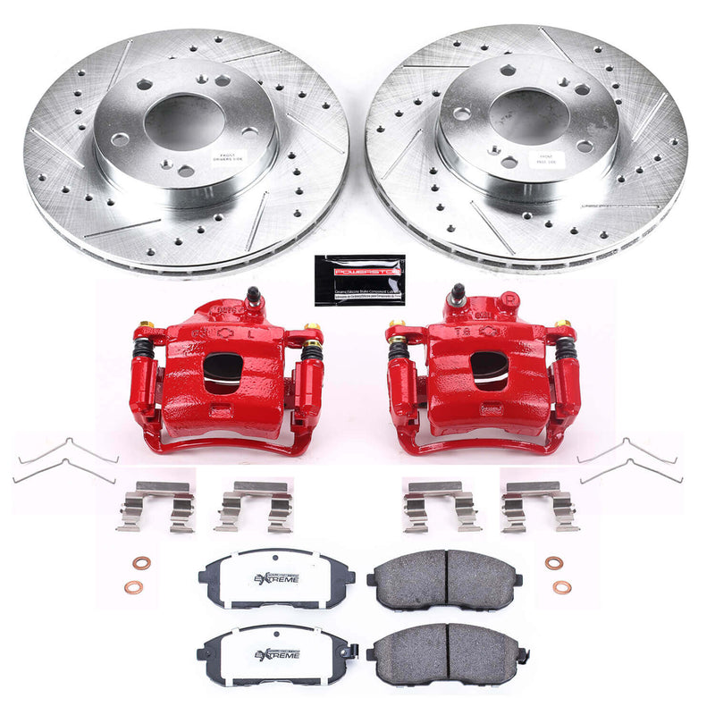 Power Stop KC660-26 Z26 Street Warrior 1-Click Front Brake Kit With Calipers for 1989-1999 INFINITI I30 product image
