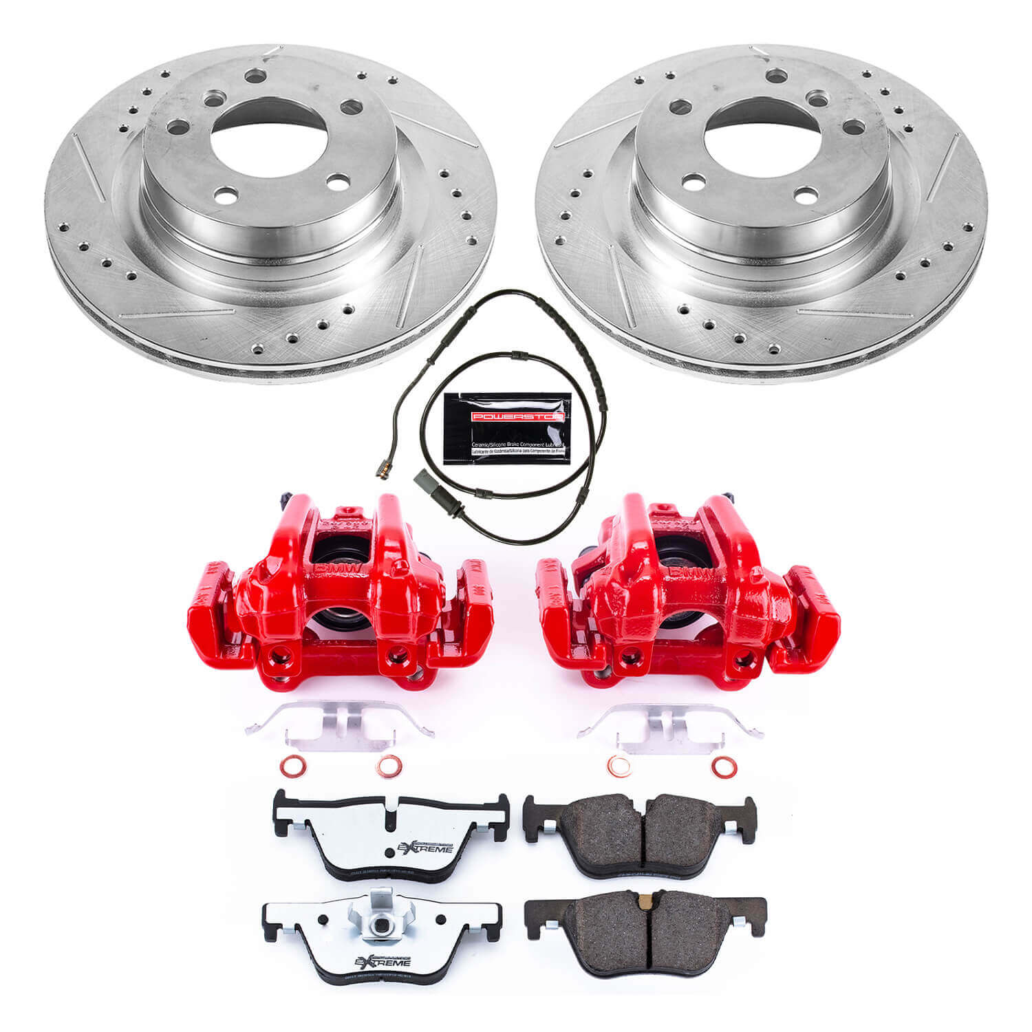 Power Stop KC6656-26 Z26 Street Warrior 1-Click Pad And Rotor Kit With Calipers for 2014-2016 BMW 228I product image