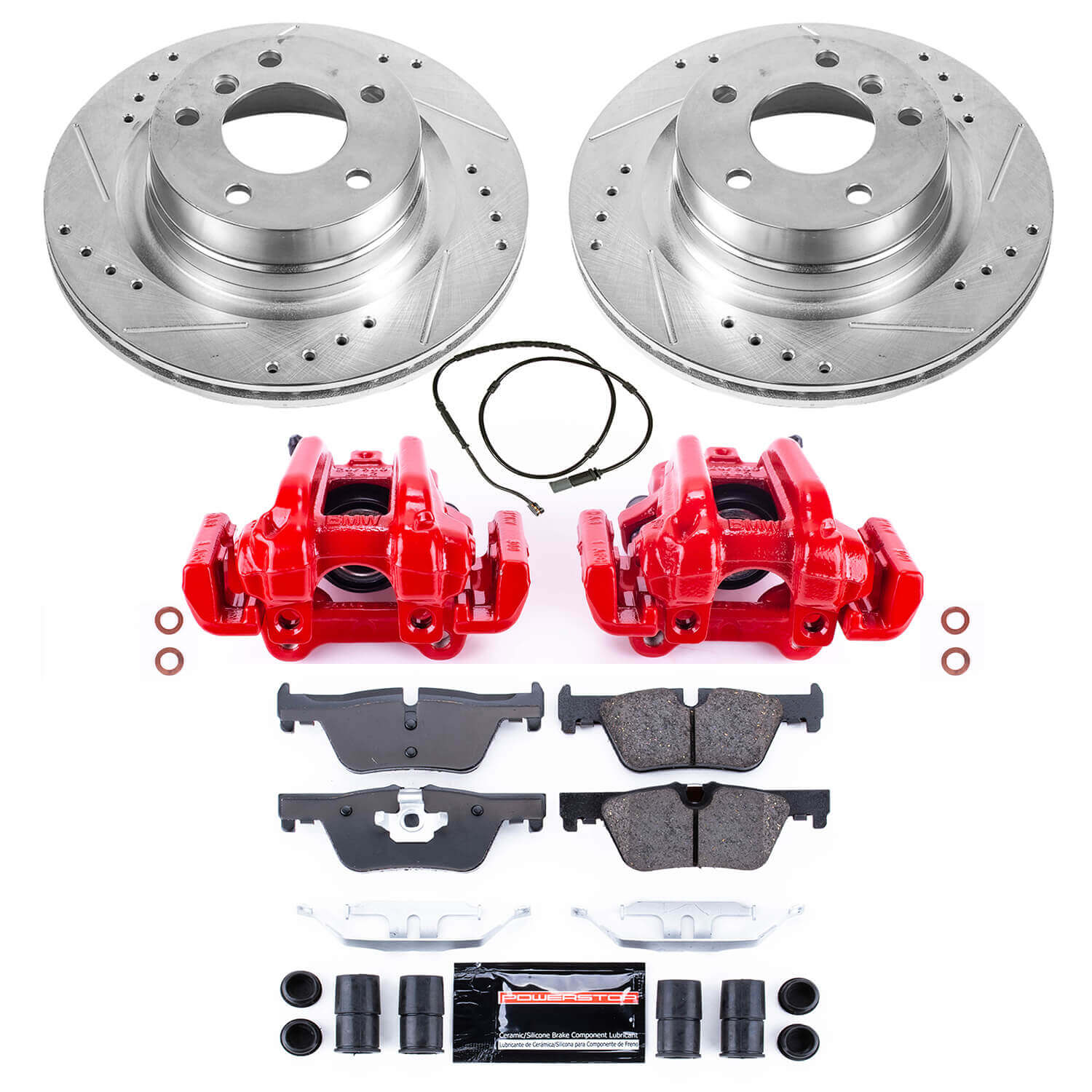 Power Stop KC6656 Z23 Evolution Sport Performance Pad And Rotor Kit With Calipers for 2014-2016 BMW 228I product image