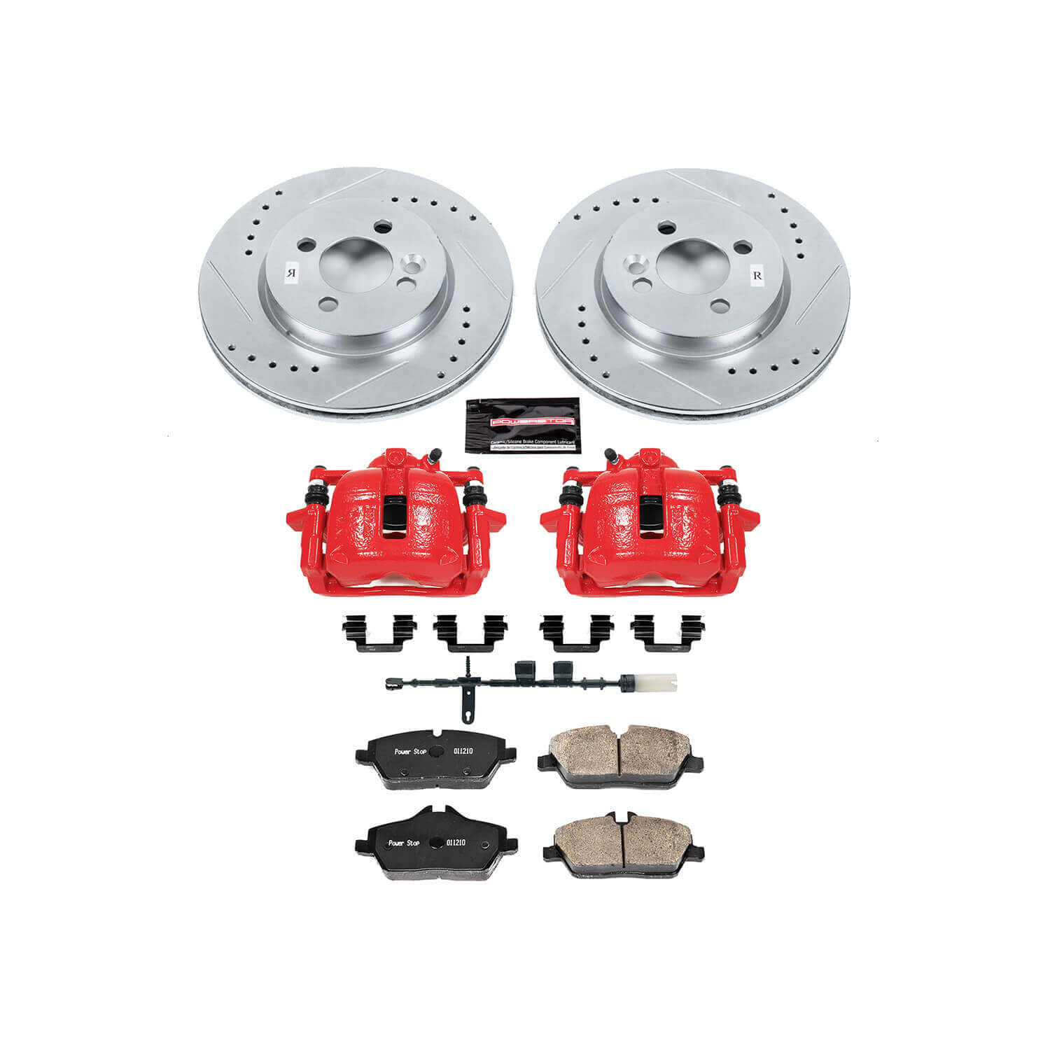Power Stop KC6739 Z23 Evolution Sport Performance 1-Click Drilled And Slotted Front Brake Kit With Calipers for 2011-2015 MINI Cooper product image