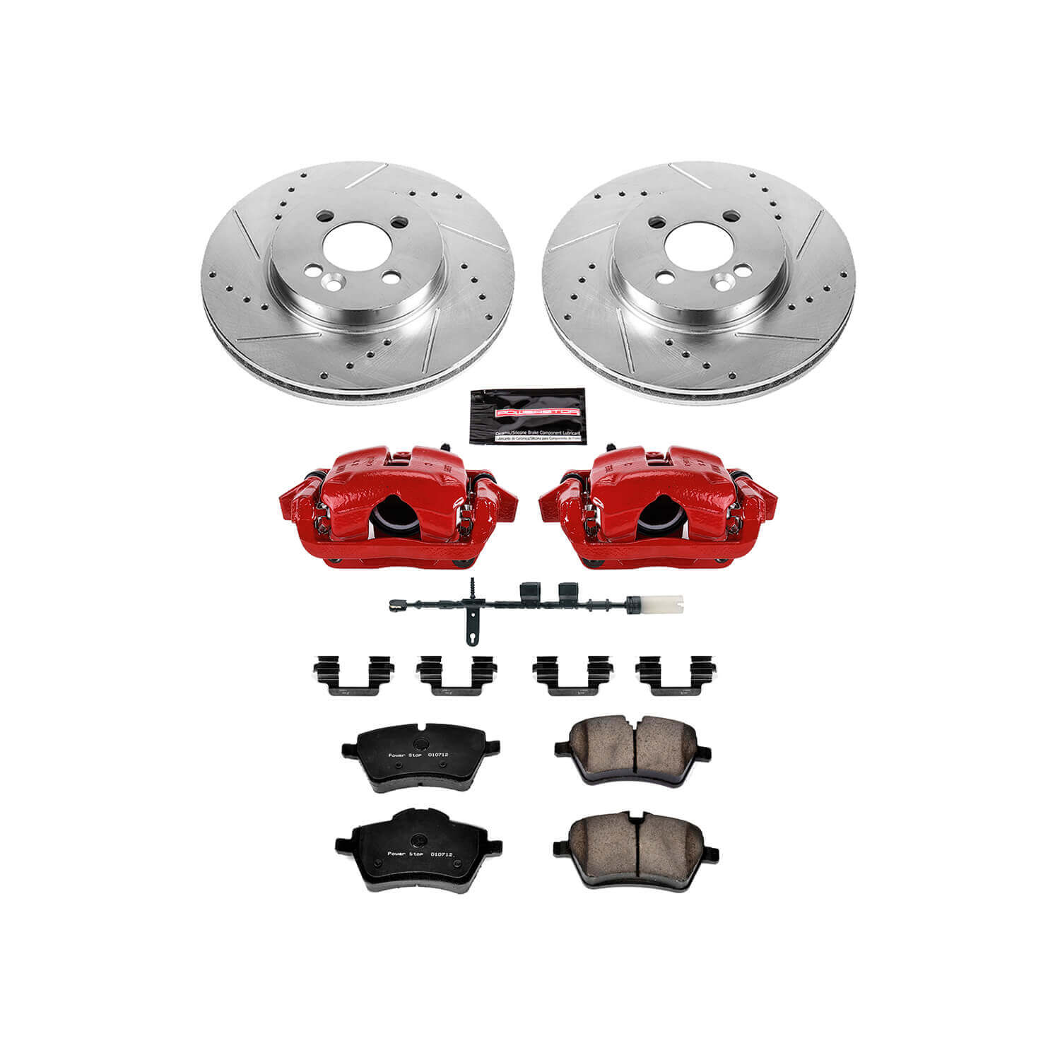 Power Stop KC6741 Z23 Evolution Sport Performance 1-Click Drilled And Slotted Front Brake Kit With Calipers for 2012-2015 MINI Cooper Coupe product image