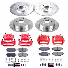 Power Stop KC6762 Front And Rear Z23 Evolution Sport Performance Pad And Rotor Kit With Calipers for 2014-2018 Subaru Forester product image
