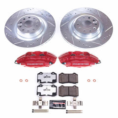 Power Stop KC6799-26 Z26 Street Warrior 1-Click Pad And Rotor Kit With Calipers for 2012-2016 Tesla Model S product image