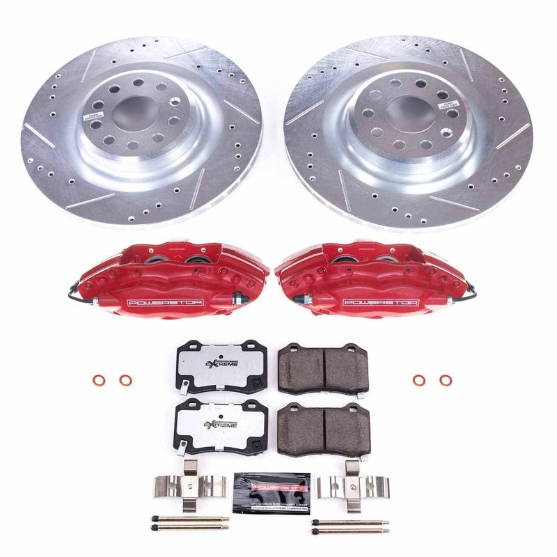 Power Stop KC6799-26 Z26 Street Warrior 1-Click Pad And Rotor Kit With Calipers for 2012-2016 Tesla Model S product image