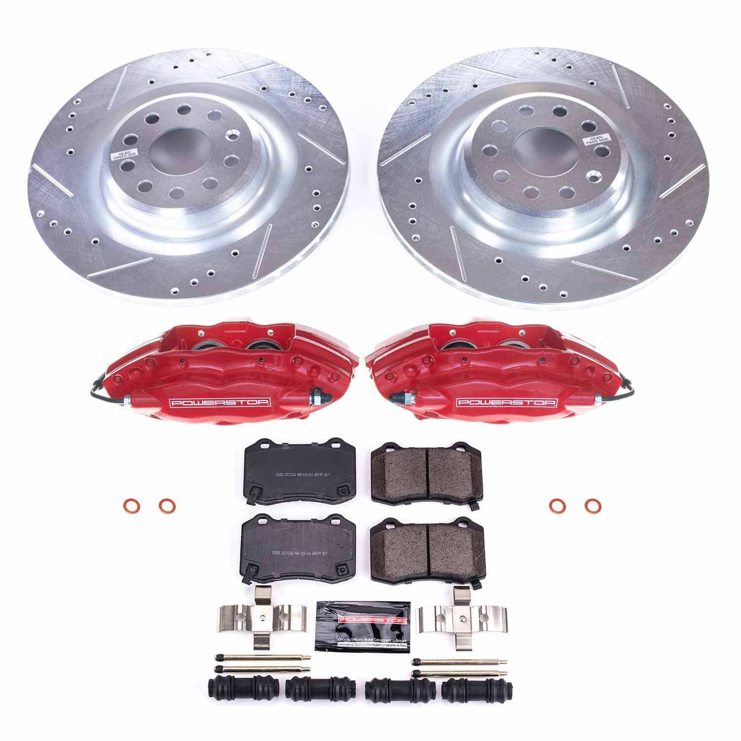 Power Stop KC6799 Z23 Evolution Sport Performance Pad And Rotor Kit With Calipers for 2012-2016 Tesla Model S product image