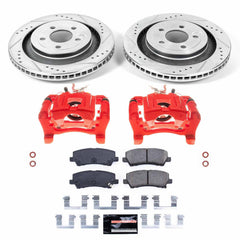 Power Stop KC6812 Rear Z23 Evolution Sport Performance Pad And Rotor Kit With Calipers for 2015 Ford Mustang Ecoboost, Ecoboost Premium, GT, GT 50 Years Limited Edition, GT Premium product image