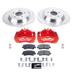 Power Stop KC6813 Rear Z23 Evolution Sport Performance Pad And Rotor Kit With Calipers for 2015-2017 Ford Mustang Ecoboost, Ecoboost Premium, V6 product image