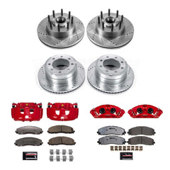 Power Stop KC6820A-36 Front And Rear Z36 Extreme Performance Truck And Tow 1-Click Pad And Rotor Kit With Calipers for 2012-2022 Ford F-250 Super Duty Rear Wheel Drive product image