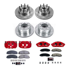 Power Stop KC6820A Front And Rear Z23 Evolution Sport Performance 1-Click Pad And Rotor Kit With Calipers for 2012-2022 Ford F-250 Super Duty Rear Wheel Drive product image