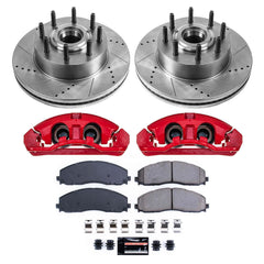 Power Stop KC6821 Front Z23 Evolution Sport Performance 1-Click Pad And Rotor Kit With Calipers for 2012-2022 Ford F-250 Super Duty Rear Wheel Drive product image
