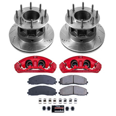 Power Stop KC6823 Front Z23 Evolution Sport Performance 1-Click Pad And Rotor Kit With Calipers for 2013-2016 Ford F-350 Super Duty Rear Wheel Drive product image