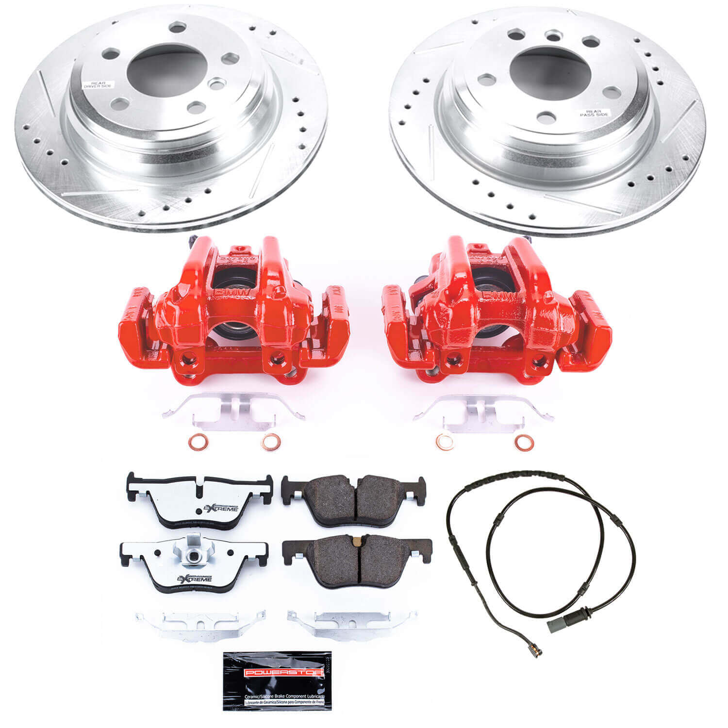 Power Stop KC6852-26 Z26 Street Warrior 1-Click Pad And Rotor Kit With Calipers for 2013-2018 BMW 320I Xdrive product image
