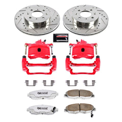 Power Stop KC690-26 Z26 Extreme Street Warrior 1-Click Brake Kit With Calipers (Front) for 1996-2014 Honda Civic product image