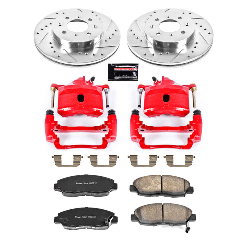 Power Stop KC690 Z23 Evolution Sport Performance 1-Click Brake Kit With Calipers (Front) for 1996-2014 Honda Civic product image