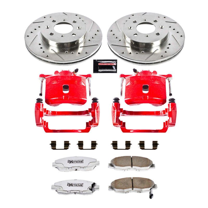 Power Stop KC690A-26 Z26 Extreme Street Warrior 1-Click Brake Kit With Calipers (Front) for 2001-2005 Honda Civic product image