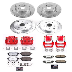 Power Stop KC6932-26 Z26 Street Warrior 1-Click Front And Rear Brake Kit With Calipers for 2015-2020 Subaru WRX product image