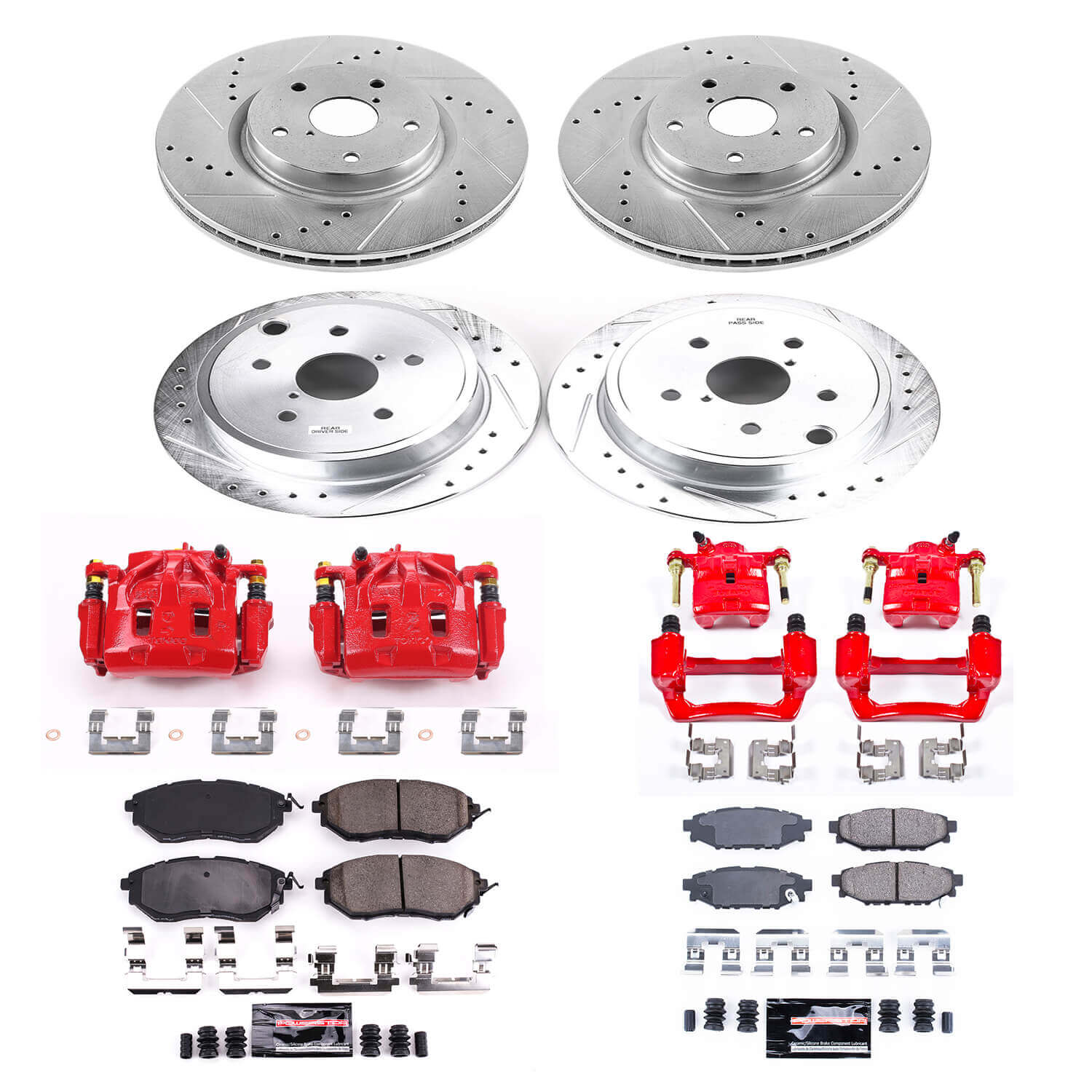 Power Stop KC6932 Z23 Evolution Sport Front And Rear Brake Kit for 2015-2020 Subaru WRX product image