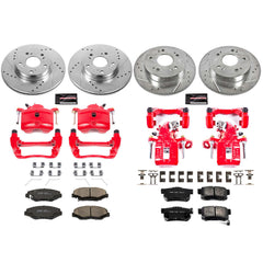 Power Stop KC6942 Z23 Evolution Sport Performance 1-Click Drilled And Slotted Front And Rear Brake Kit With Calipers for 2013 Acura Ilx product image