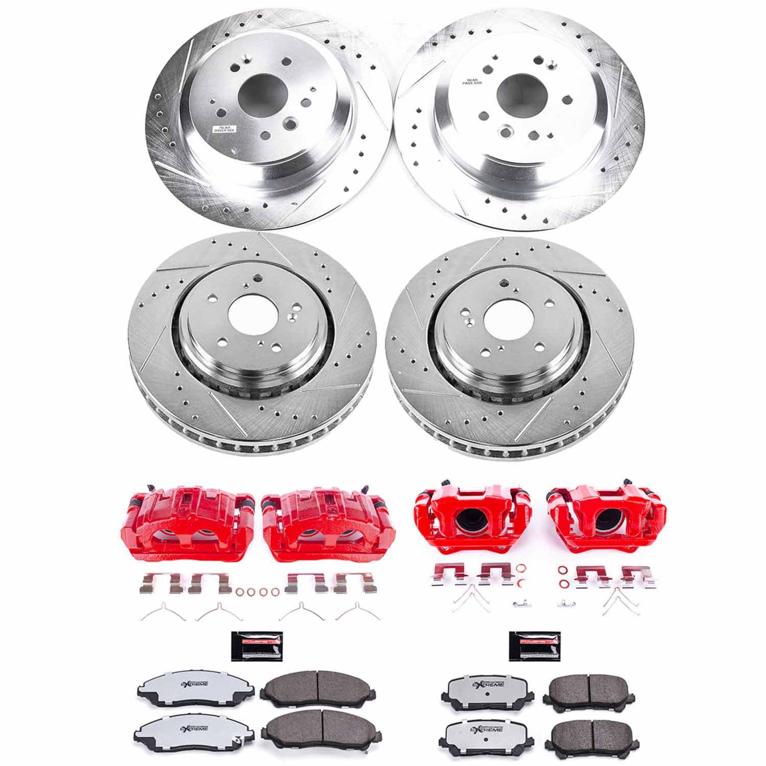 Power Stop KC6956-36 Z36 Extreme Performance Truck And Tow 1-Click Pad And Rotor Kit With Calipers for 2014-2016 Acura MDX product image