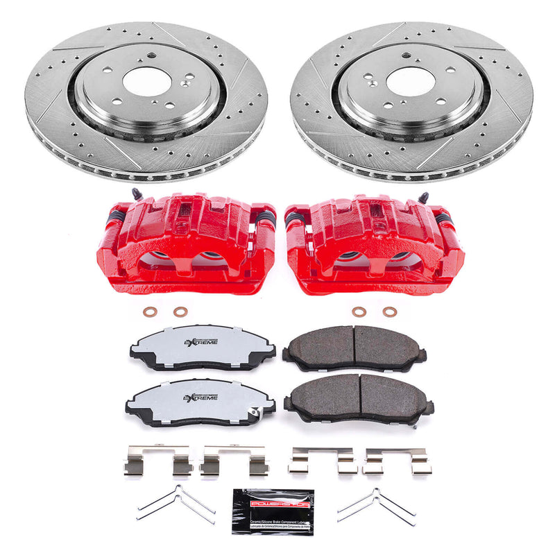 Power Stop KC6957-36 Z36 Extreme Performance Truck And Tow 1-Click Pad And Rotor Kit With Calipers for 2014-2016 Acura MDX product image