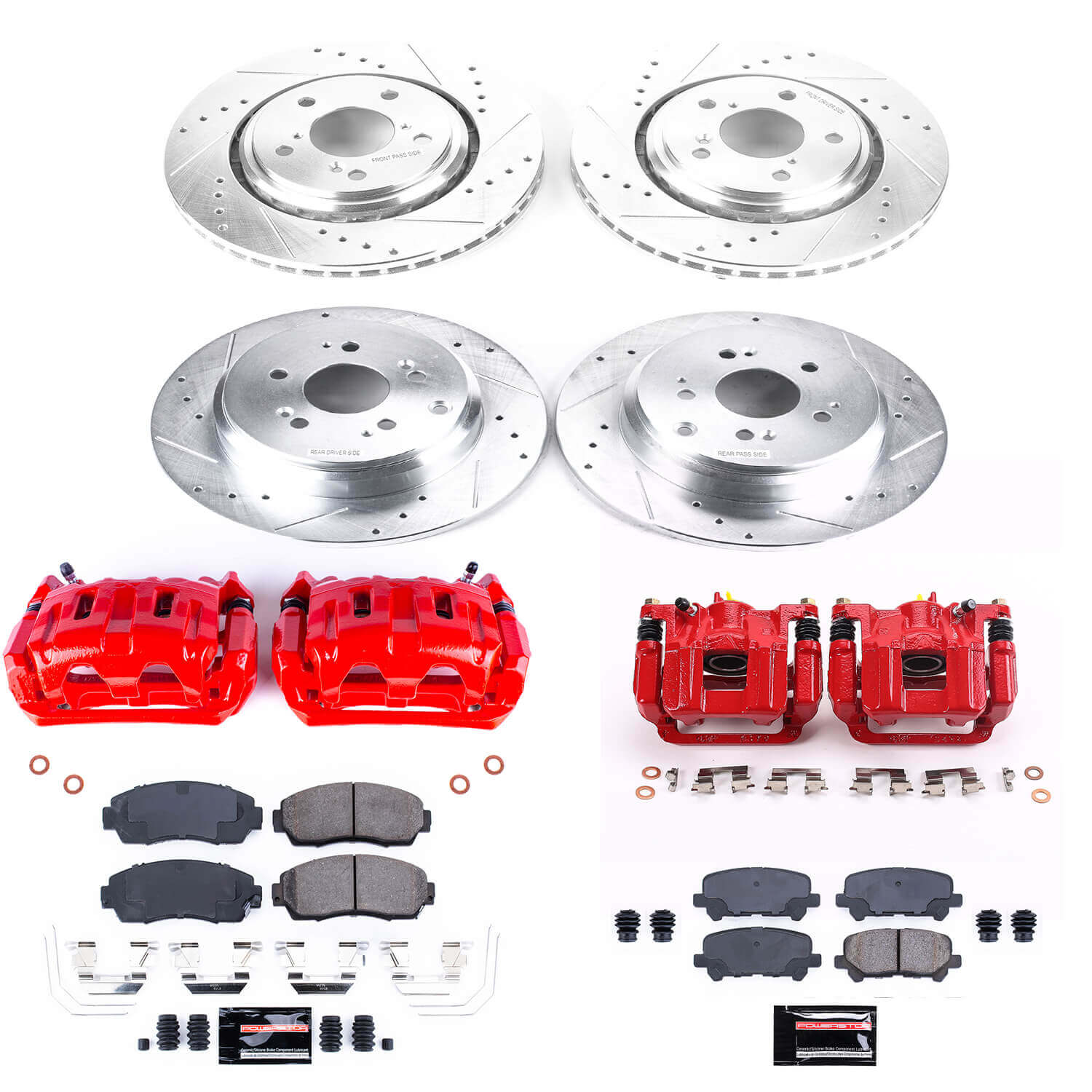 Power Stop KC6958 Z23 Evolution Sport Performance Pad And Rotor Kit With Calipers for 2015-2017 Honda Odyssey product image