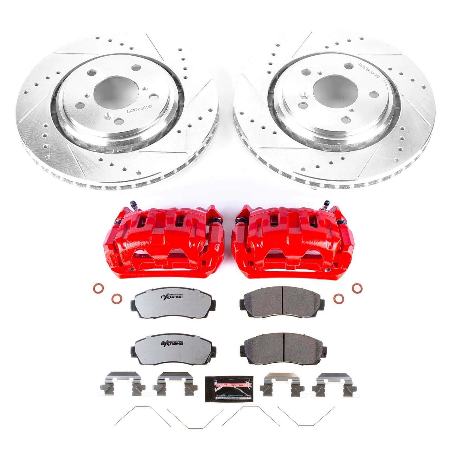 Power Stop KC6959 26 - Z26 Street Warrior 1-Click Pad And Rotor Kit With Calipers for 2015-2017 Honda Odyssey product image