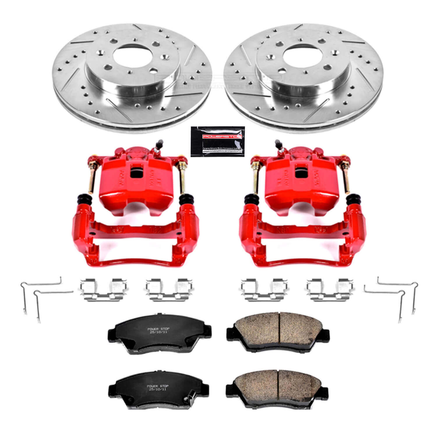 Power Stop KC696 Z23 Evolution Sport Performance 1-Click Brake Kit With Calipers (Front) for 2003-2005 Honda Civic product image