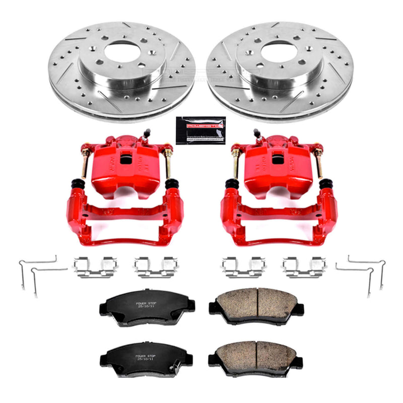 Power Stop KC696 Z23 Evolution Sport Performance 1-Click Brake Kit With Calipers (Front) for 2003-2005 Honda Civic product image