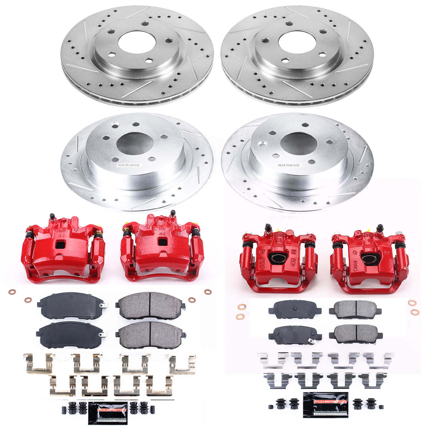 Power Stop KC6960A Z23 Evolution Sport Front And Rear Brake Kit for 2013-2016 Nissan Sentra Rear Disc product image