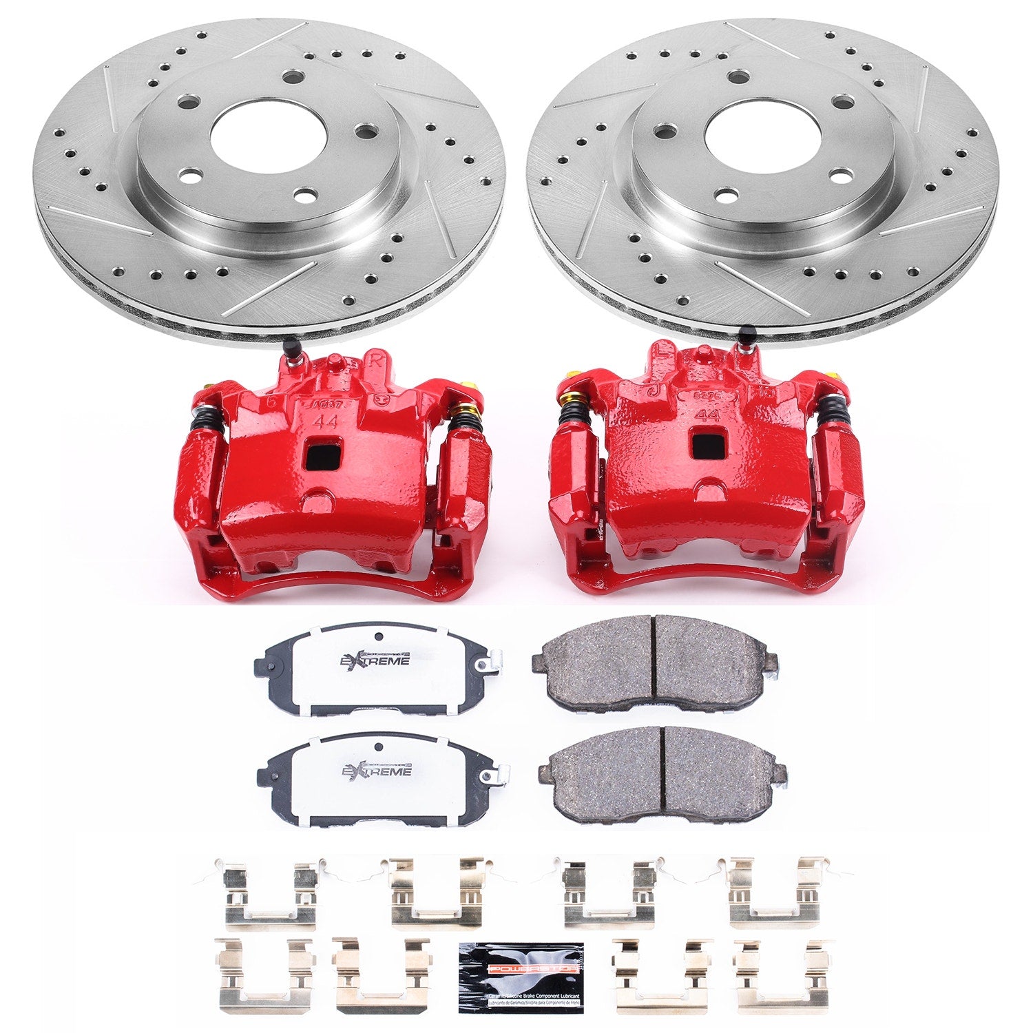 Power Stop KC6961-26 Z26 Street Warrior 1-Click Front Brake Kit With Calipers for 2013-2019 Nissan Sentra product image