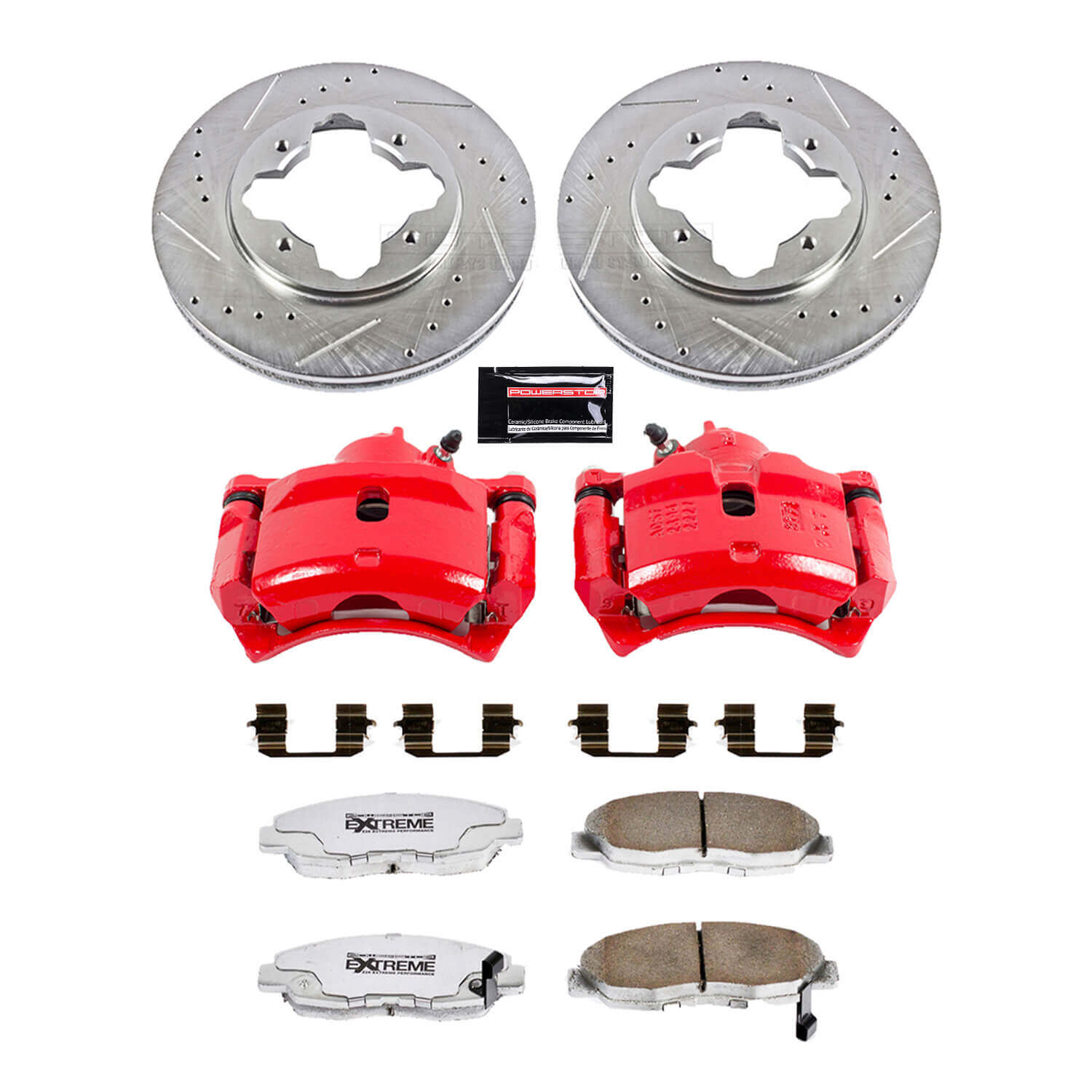 Power Stop KC697-26 Z26 Extreme Street Warrior 1-Click Brake Kit With Calipers (Front) for 1990-1997 Acura Cl product image